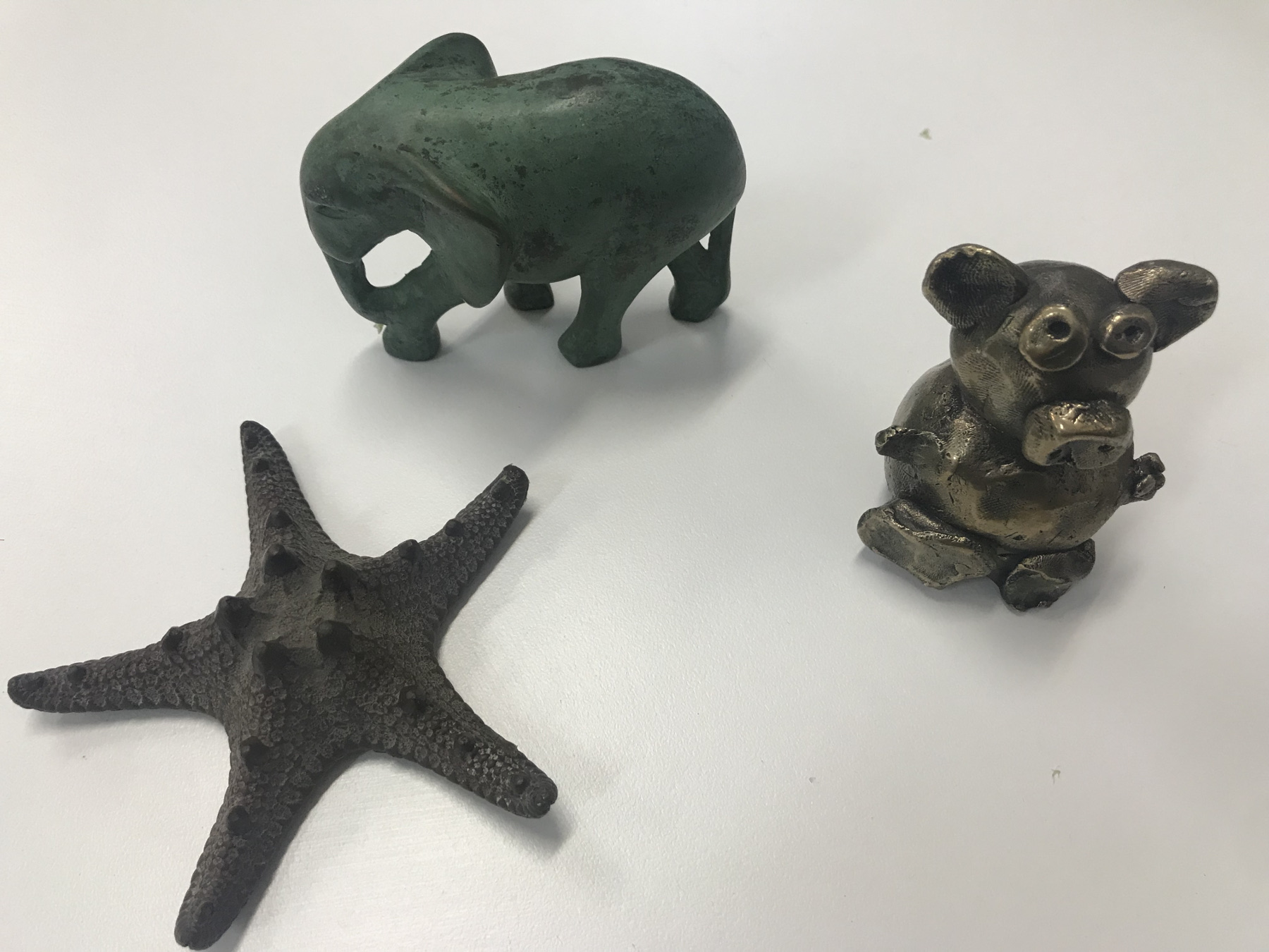 Bronze examples of small sculptures