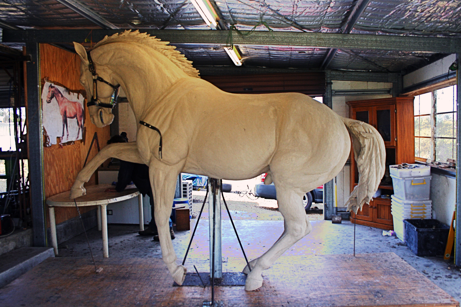 Original horse sculpture prior to master mould