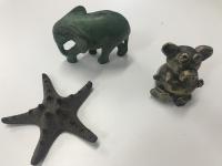 Bronze examples of small sculptures