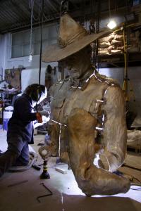 Welding torso of Anzac Digger